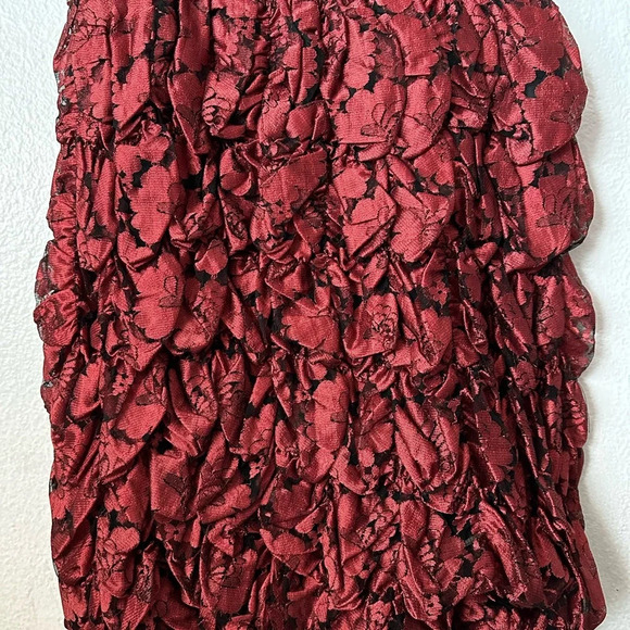 Black And Red Spaghetti Strap Formal Cocktail Small Dress Vintage - Picture 4 of 11